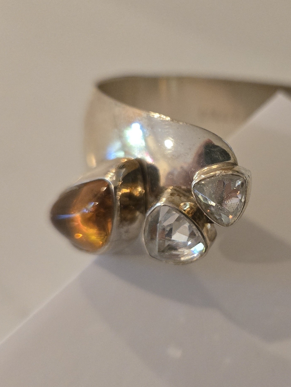 Lilly Barrack Citrine And Diamond Cuff Bracelet - Picture 4 of 4